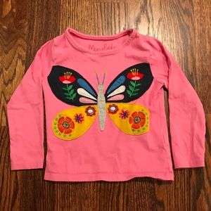 Boden Shirts & Tops - Mini Boden Butterfly Long Sleeve Tee Boden Shirts & Tops - Mini Boden Butterfly Long Sleeve Tee